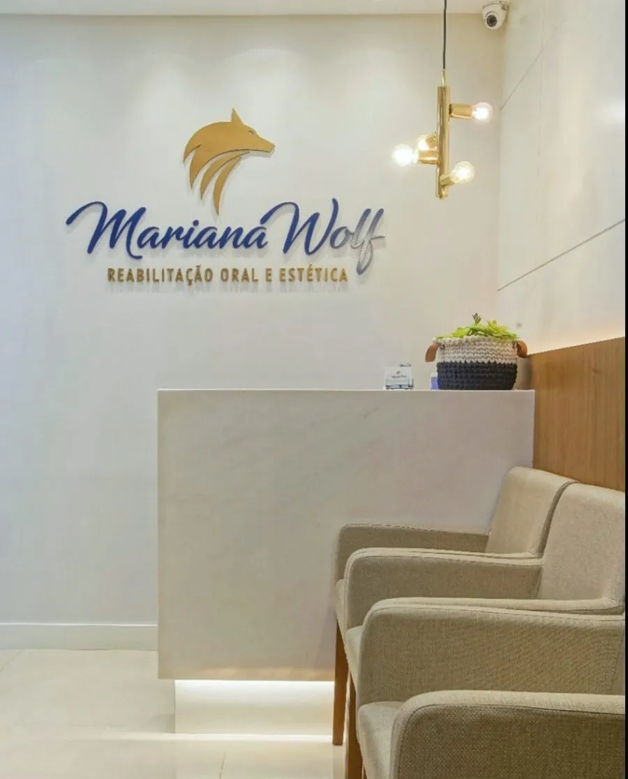 Recepção do consultório da Dra. Mariana Wolf, no Leblon